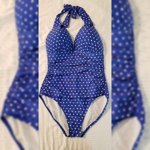 Ralph Lauren Blue Polka For Swimsuit